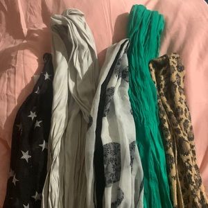 5 scarf bundle. patterns in pictures. Offers welcomed, ask questions if you need